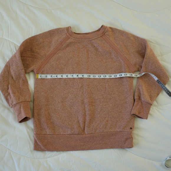 PrAna Womens Cozy Up Crew Sweater Hemp blend - Light Rust / Shroom - S - Picture 7 of 11